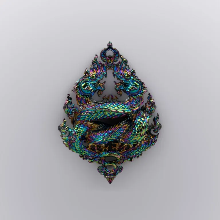 Rainbow Finish - Phaya Naga Coin, Nak Kiao Edition - Highness Amulet
