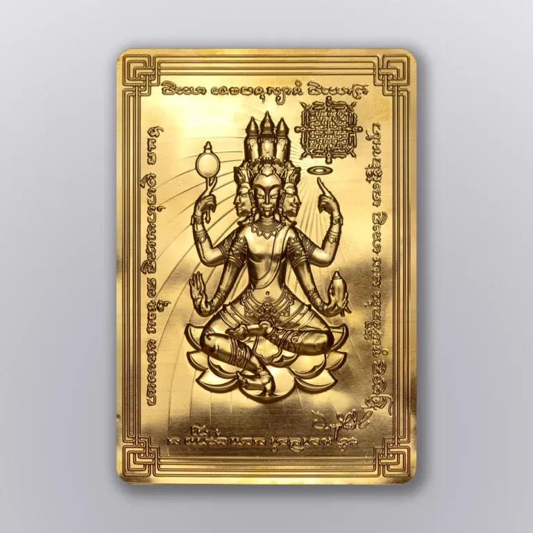 Phra Phrom (Brahma) Gold Plate - Highness Amulet