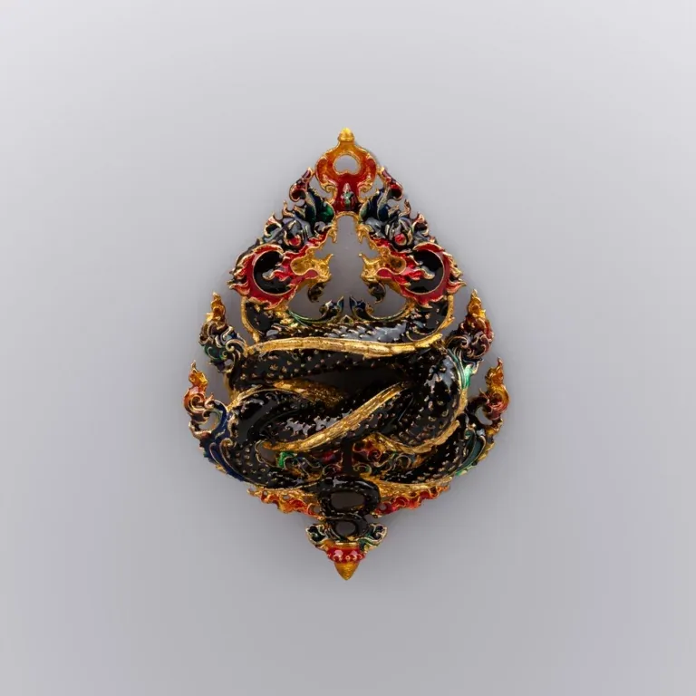 Enameled Copper, Wednesday (Night) Color - Phaya Naga Coin, Nak Kiao Edition - Highness Amulet