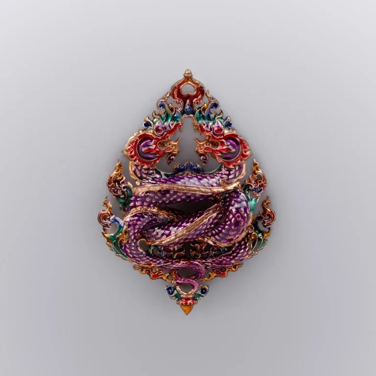 Enameled Copper, Saturday Color - Phaya Naga Coin, Nak Kiao Edition - Highness Amulet
