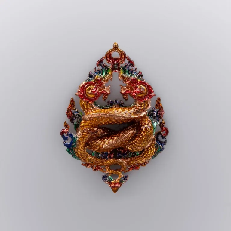 Enameled Copper, Monday Color - Phaya Naga Coin, Nak Kiao Edition - Highness Amulet