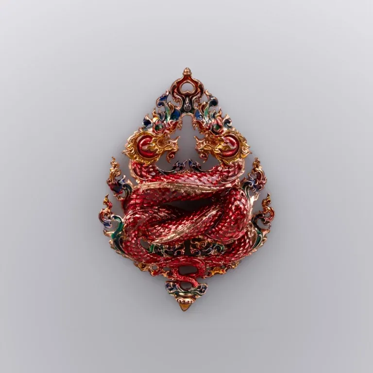 Enameled Copper, Sunday Color - Phaya Naga Coin, Nak Kiao Edition - Highness Amulet