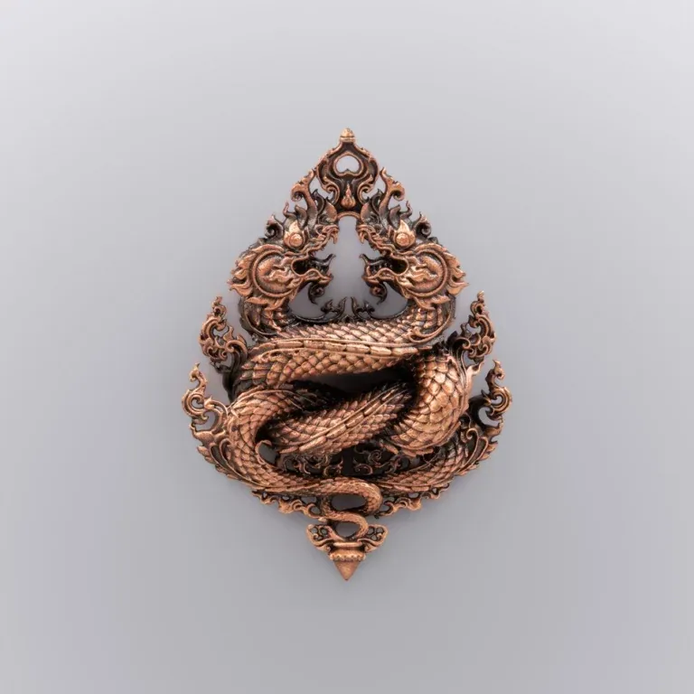 Satin Nawa Alloy - Phaya Naga Coin, Nak Kiao Edition - Highness Amulet
