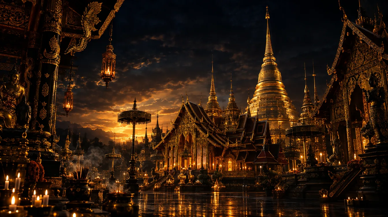 ไหว้พระ 9 วัด กรุงเทพ วัดสวยยามเย็นโทนดำทอง